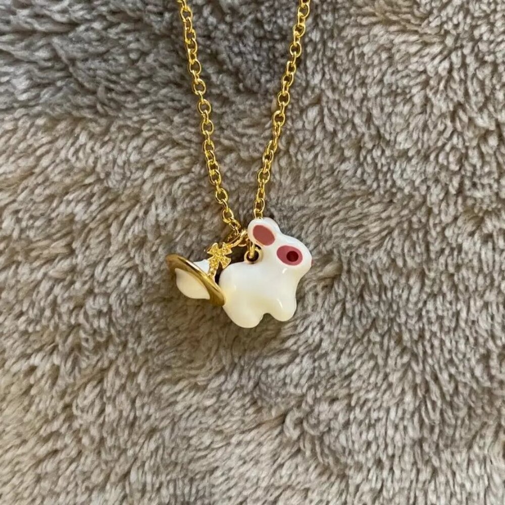 Vivienne Westwood Bunny Rabbit Orb Pendant Necklace Gold Color